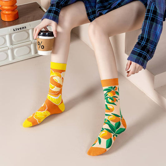 Fresh Orange Socks - TheSockWave