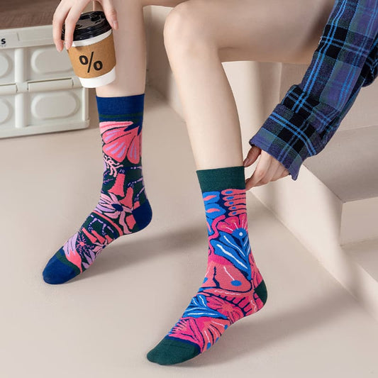 Retro Floral Sock - TheSockWave