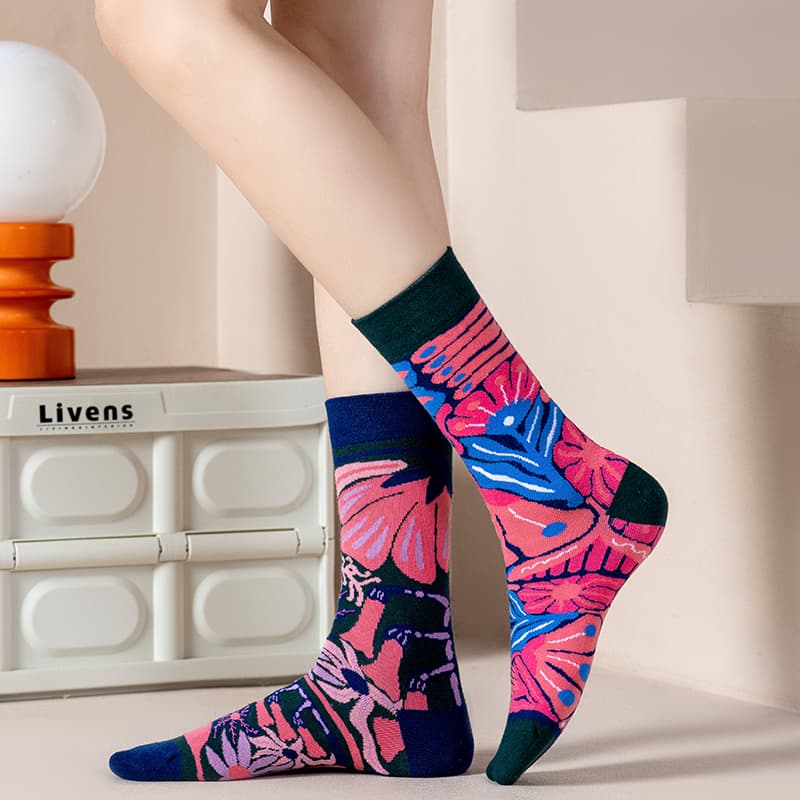 Retro Floral Sock - TheSockWave