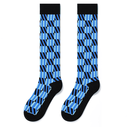 Blue Lace Illusion Sock - TheSockWave