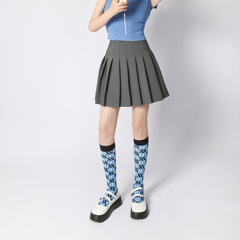 Blue Lace Illusion Sock - TheSockWave