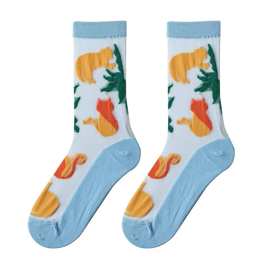 Cat Silhouettes Stockings - TheSockWave