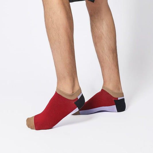 Crimson Blocks Sock - TheSockWave