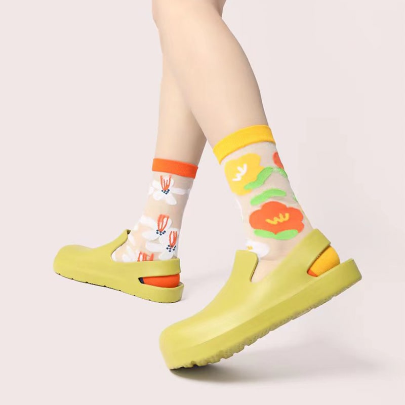 Floral Symphony Stockings - TheSockWave
