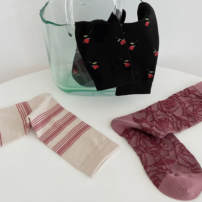Sweet Dream Floral Socks Set - TheSockWave