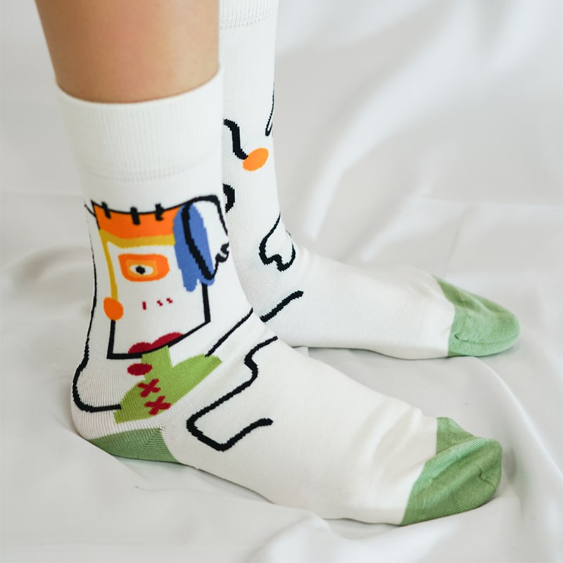 Abstract Square Face Sock - TheSockWave