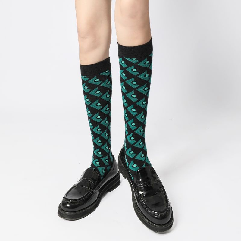 Black Green Illusion Sock - TheSockWave