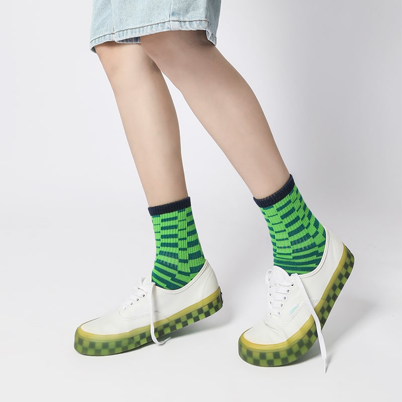 Green Striped Socks - TheSockWave