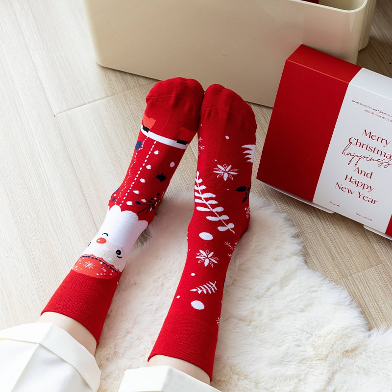 Childrens Merry Christmas Sock | Red Christmas Socks | TheSockWave