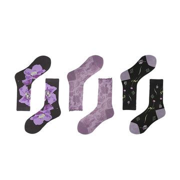 Moonlit Floral Socks Set - TheSockWave