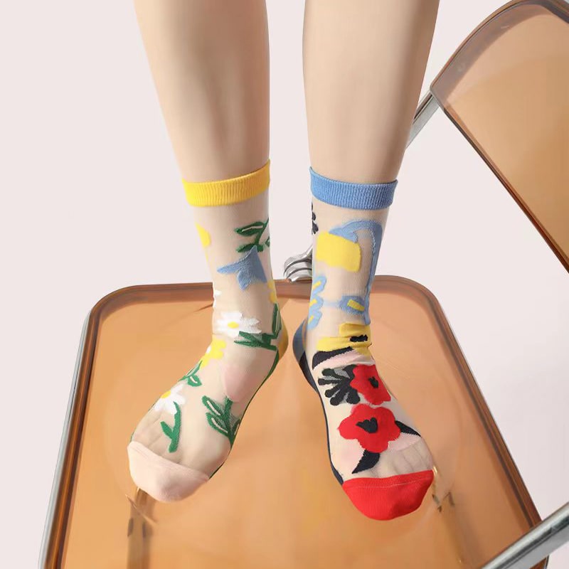 Playful Petals Stockings - TheSockWave