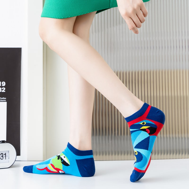 Twin Blue Parrot Socks | TheSockWave