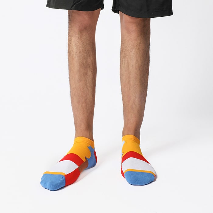 Warm Hue Combination Thermal Ankle Socks | TheSockWave
